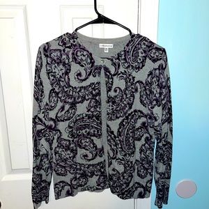 Paisley cardigan perfect for those cold office days!